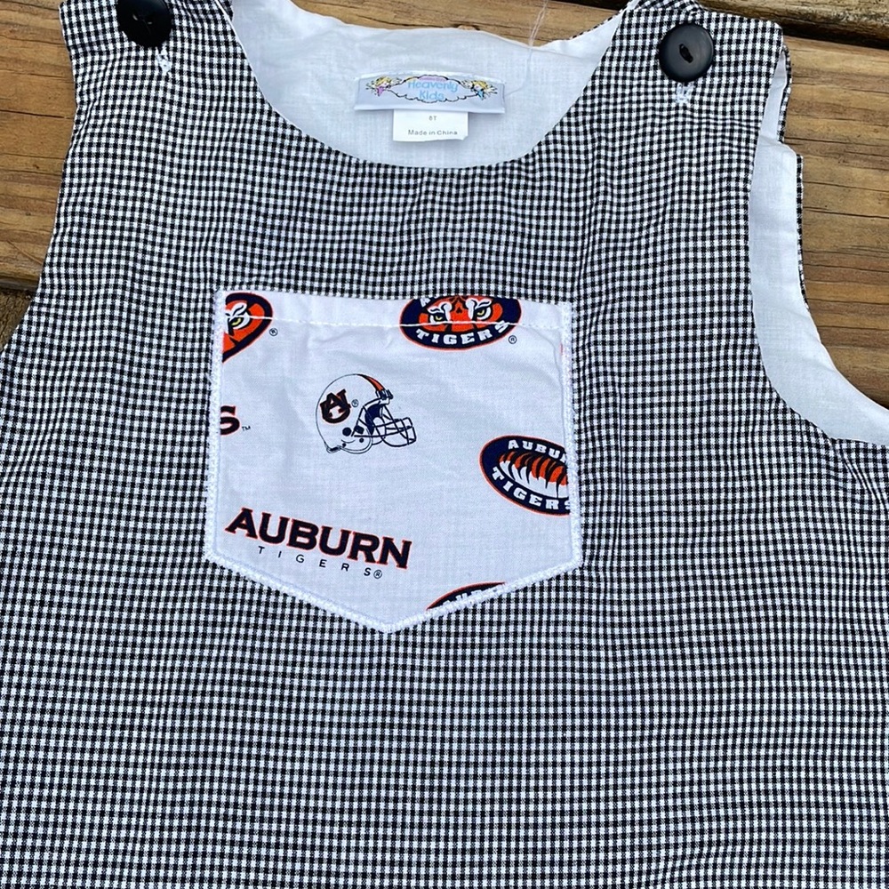 Heavenly Kids Gingham Dress With Auburn Pocket 5T